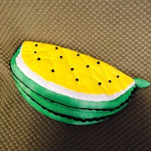 可愛い イエロー スイカポーチ ハンドメイド 美品 送料込み