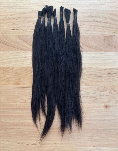 髪束・髪の毛・人毛・ヘアドネーション・長さ約35cm・10代後半・70g・黒