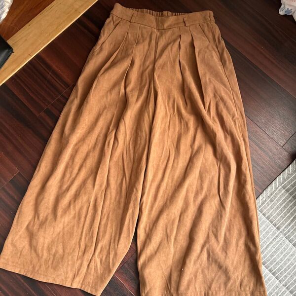 スカーチョ ブラウン ガウチョパンツ ワイドパンツ