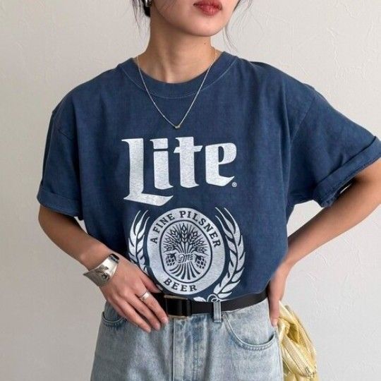 【新品】グッドロックスピード Miller LITE Tシャツ ネイビー ブルー