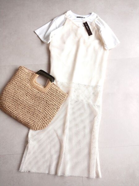 未使用Three Four Timeメッシュキャミワンピース&Tシャツセット