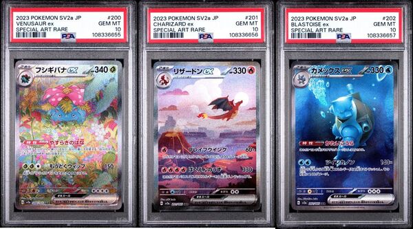 最安 PSA10 フシギバナ・リザードン・カメックス sar 151 連番
