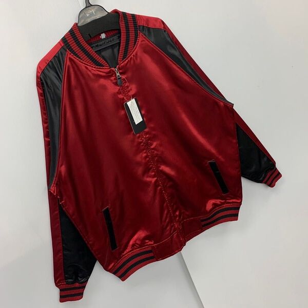 新品★春物★男女兼用★Lサイズ★KONGOW★無地スカジャン 赤 黒