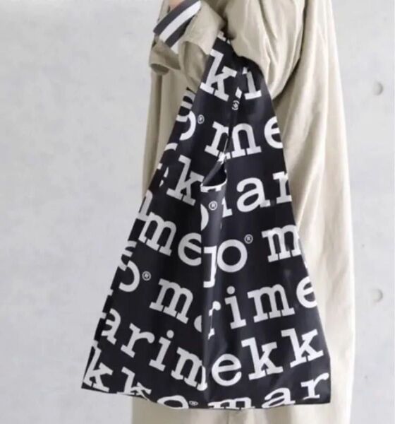 marimekko マリメッコ エコバッグ マリロゴ ブラック ホワイト スマートバッグ smartbag Marilogo
