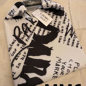 MM6 メゾンマルジェラ Maison Margiela ジャパニーズ メッシュ トートバッグ 白 ホワイト 総柄 ロゴ