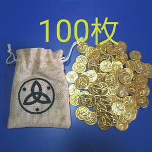 原神 モラコイン 金属製 金貨 100枚 袋付き