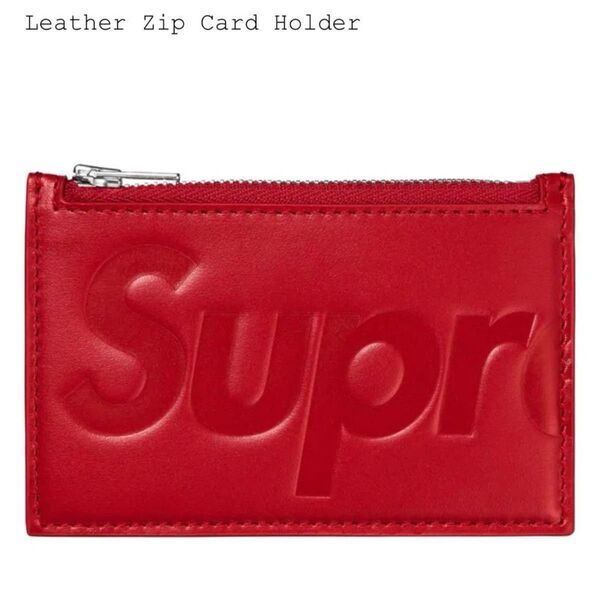 Supreme Leather Zip Card Holder Red シュプリーム レザージップカードホルダー レッド