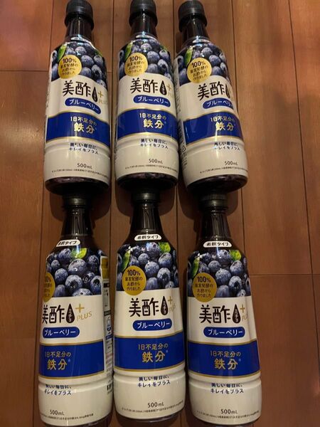 6本セット CJジャパン 美酢 ミチョ プラス ブルーベリー 500ml 酢飲料 希釈用 お酢 鉄分 葉酸 ビネガードリンク