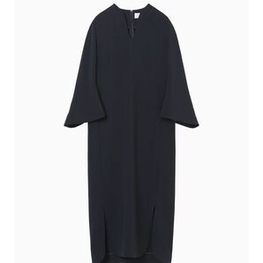 【新品】Mame・Acetate Polyester VNeckドレス ネイビー ワンピース
