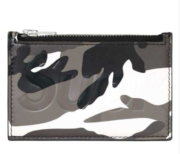 Supreme Leather Zip Card Holder Snow camo コインケース カードケース 小銭入れ レザー