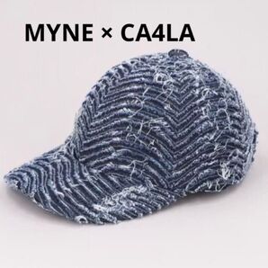 MYNE CA4LA DENIM CAP KAMIYA キャップ 青 インディゴ ブルー