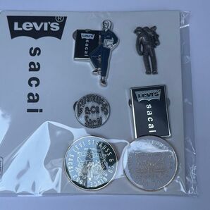 sacai LEVI'S Pins silver 限定 ピンズ リーバイス