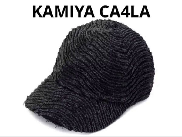 黒 キャップ KAMIYA CA4LA WAVE DENIM CAP