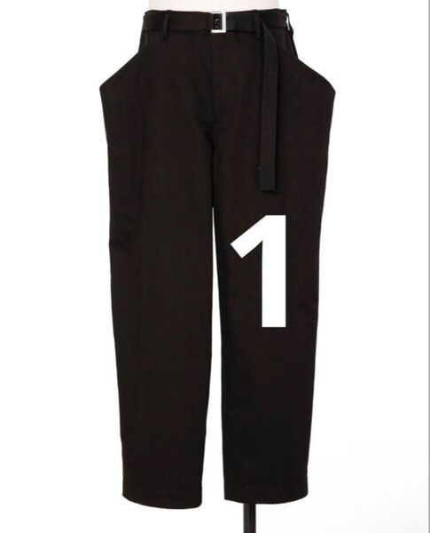 sacai Cotton Chino Pants 25ss パンツ ブラック 黒