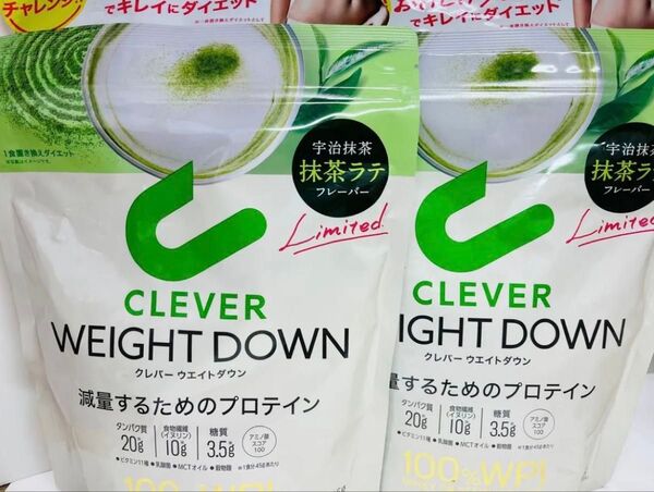 CLEVER クレバー ウエイトダウン プロテイン 抹茶ラテ ホエイプロテイン