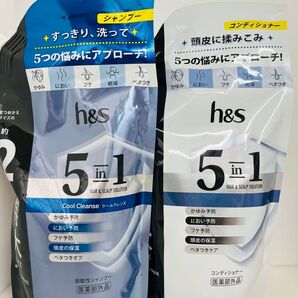 h&s エイチアンドエス クールクレンズ シャンプー コンディショナー 5in1 特大