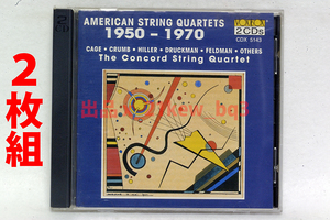 ★2枚組★盤面良好★『アメリカの弦楽四重奏曲集 1950-1970』コンコード四重奏団『American String Quartets 1950-1970』Concord Quartet