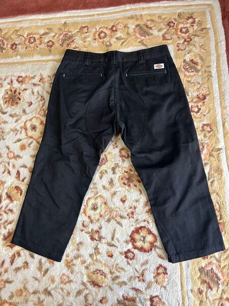 ※クーポン使えます★送料込【古着】ディッキーズ サイクリング クロップドパンツ ブラック W34インチ