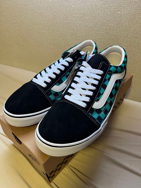 ※クーポン使えます★送料込【未使用】VANS オールドスクール 黒×緑 希少27.5cm