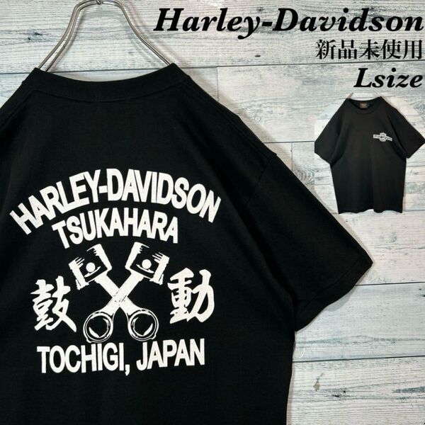 〈両面プリント〉Harley-Davidson 塚原店 鼓動 Tシャツ L 新品未使用 バックプリント