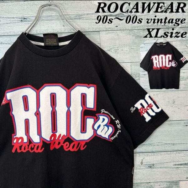 〈初期タグ〉ROCAWEAR 90s~00s 刺繍ロゴ Tシャツ XL ヴィンテージ ビンテージ 00s