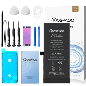For iPhone12 Mini 互換バッテリー 『工具セット』 標準容量 交換ビデオ 2227mAh PSE準拠 交換修理