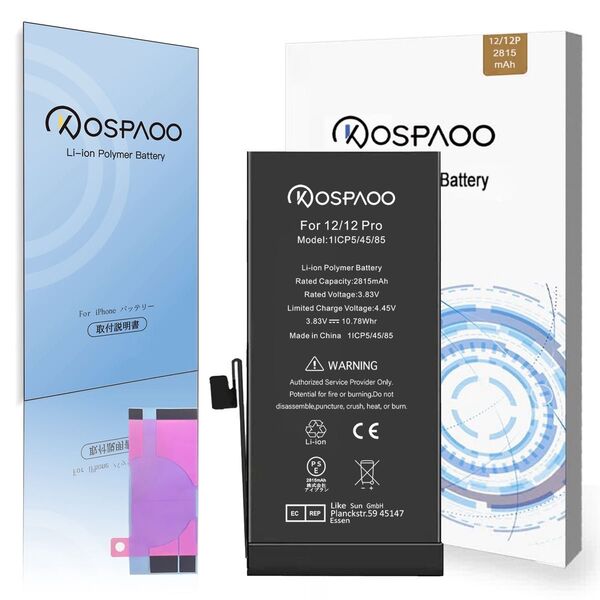For iPhone12/12Pro 互換バッテリー 単品 標準容量 2815mAh PSE準拠 交換修理