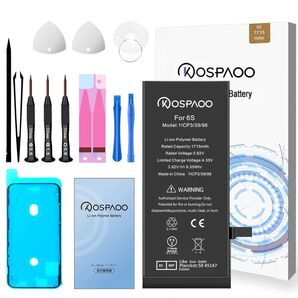 For iPhone6s 互換バッテリー 『工具セット』 標準容量 交換ビデオ 1715mAh PSE準拠 交換修理