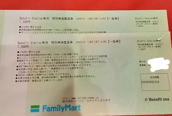 ユナイテッドシネマ 映画鑑賞券 2枚