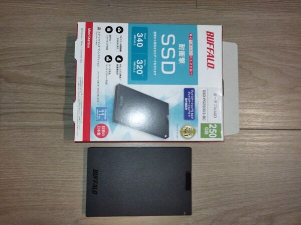 BUFFALO 外付けSSD 250GB SSD-PG250U3-BC、 バッファロー HDD 外付けハードディスク