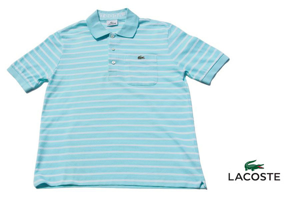 【5月末限定セール】送料無料★【中古】ラコステ|LACOSTE|胸ポケット付き鹿の子半袖ポロシャツ|2