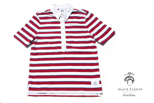 【5月末限定セール】送料無料★【中古】ブルックスブラザーズ ブラックフリース|Brooks Brothers|ボーダー柄BD鹿の子ポロシャツ|BB1