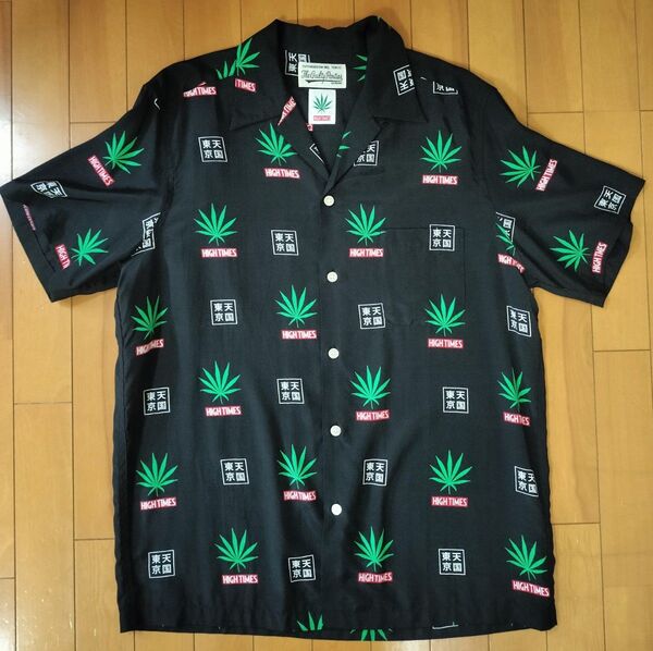 美品 20SS WACKO MARIA ワコマリア ハイタイムズ 総柄 レーヨン アロハ シャツ 黒 M