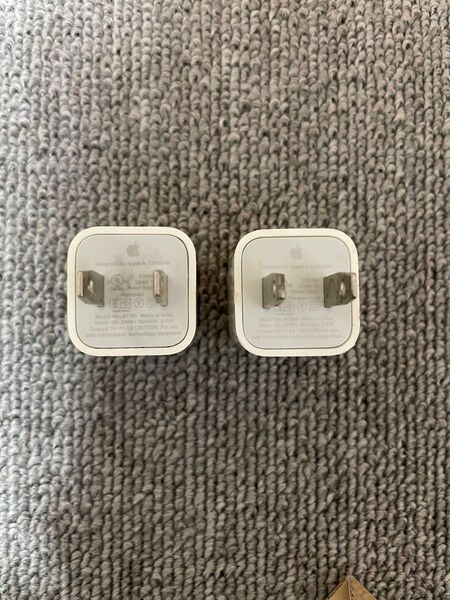 Apple iPhone 純正品 USB充電器 ACアダプタ 2個セット 送料無料 即日発送
