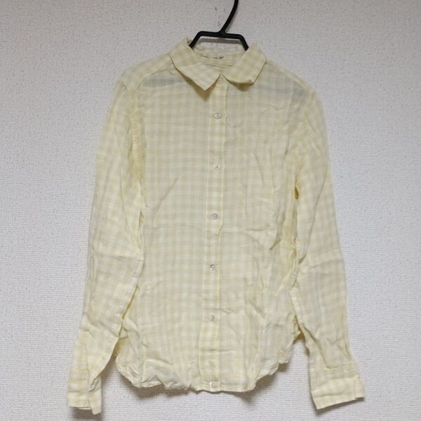 美品☆アーバンリサーチ☆ギンガムチェックシャツ 長袖 トップス 長袖シャツ