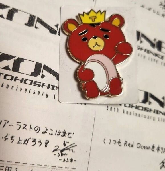 東方神起 ZONE◆招きTBピンバッジ◆神奈川(横浜)◆ユノ・チャンミン レシートコピー