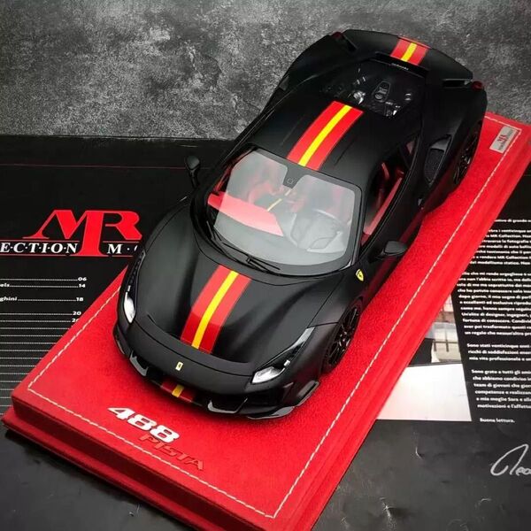 新品 希少 入手困難 MR MODEL 1/18 フェラーリ 488 ピスタ ミニカー 限定品 マットブラック MR 特注モデル