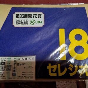 【菊花賞限定販売ミニゼッケン&馬券付き】セレシオン