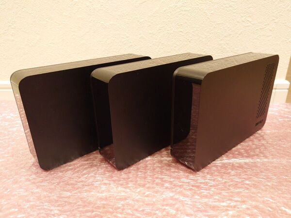 3TB 3台セット! BUFFALO 外付けHDD HD-LC3.0U3/N