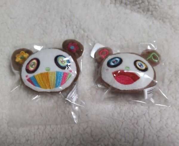 親子セット★ 村上隆 フェイスマスコット 親パンダ 子パンダ キーチェーン カイカイキキ キーホルダー ぬいぐるみ