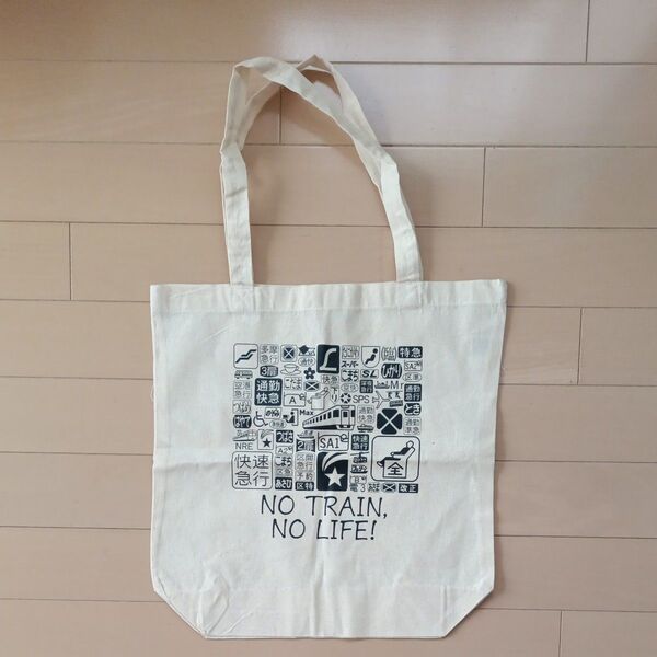 鉄道ロゴトートバッグ NO TRAIN NO LIFE