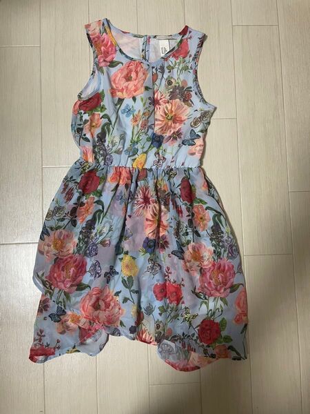 H&M ノースリーブワンピース 花柄 140cm