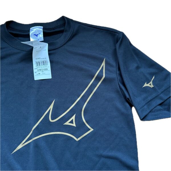 ミズノ トレーニングウェア Tシャツ ネイビー M 87WT21009 未使用 部活 バレー 野球 ランニング ウォーキング