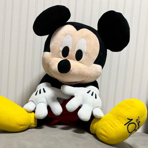 ディズニー ミッキーマウス ぬいぐるみ 100周年記念 全長約77cm