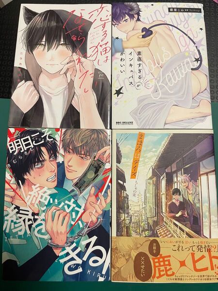 BL コミック 4冊セット まとめ売り まほろばデイズ ちしゃの実 恋する猫はなでられたい ニラカネユキ 霰屋こん きむらきむ