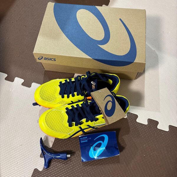 asics EFFORT MK 陸上スパイク イエロー 23.5cm