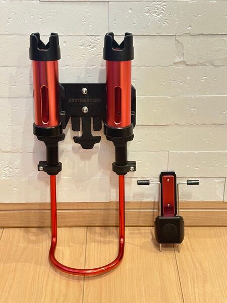 タナハシ ロッドスタンド クールシステムスタンド ダイワ用 レッド クーラーボックスロッドスタンド