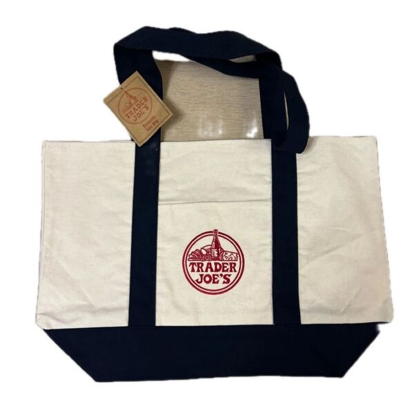 Trader Joe's キャンバストートバッグ 新品未使用 ベージュ
