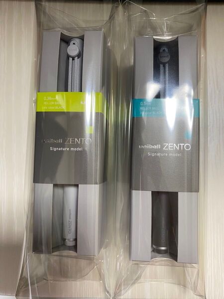 新品未開封 ユニボール ゼント シグニチャーモデル メタリックブラック&シルバー セット uniball ZENTO 三菱鉛筆