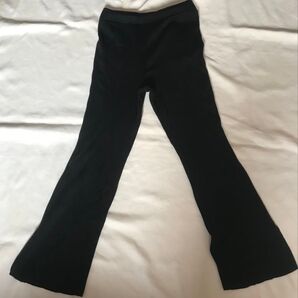リブニット フレアパンツ ブラック slyde スライド リブニットパンツ イエロー フレア